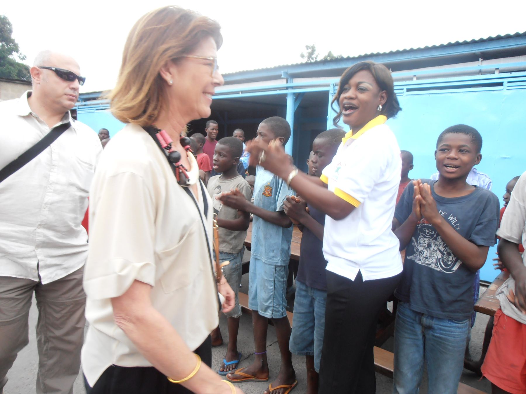 La Princesse à la rencontre des enfants.